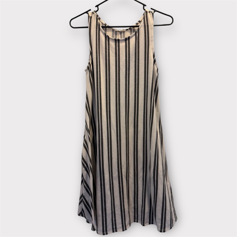 Lemon Tree Striped Knit Swing Dress, Size Medium